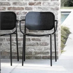 Viadurini in the Garden Gartenstühle Metall-Outdoor-Stuhl mit Metallarmlehnen Made in Italy 2 Stück - Synergy