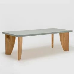 Viadurini Living Gartentische Aus Teakholz-Outdoor-Tisch aus Okumè-Mikrozement und Teakholz-Finish, hergestellt in Italien – Bleistift