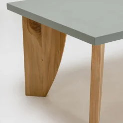 Viadurini Living Gartentische Aus Teakholz-Outdoor-Tisch aus Okumè-Mikrozement und Teakholz-Finish, hergestellt in Italien – Bleistift