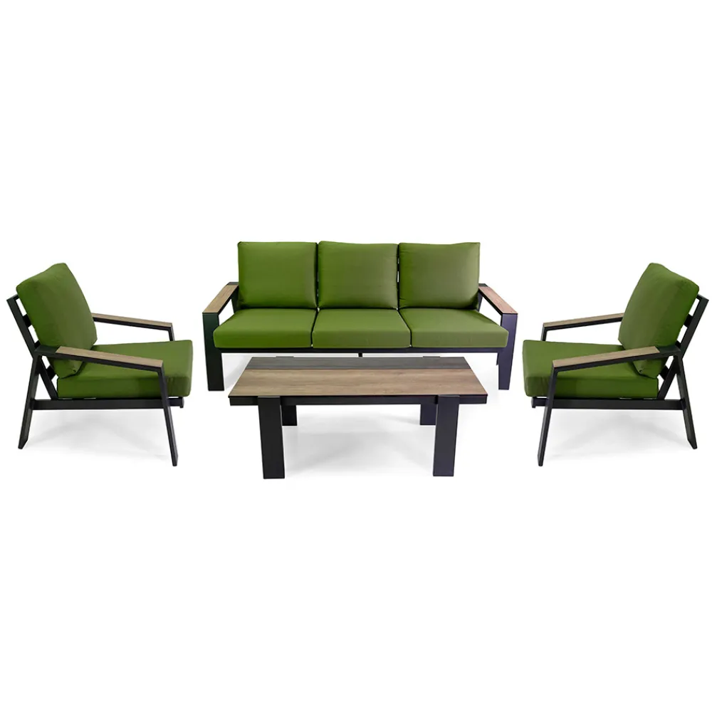 Viadurini in the Garden Garten Lounge Set-Outdoor-Wohnzimmer bestehend aus 1 Sofa, 2 Sesseln und 1 Couchtisch - Righello