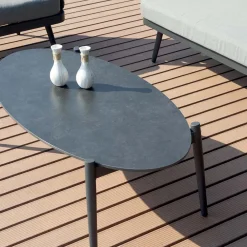 Viadurini in the Garden Garten Lounge Set-Outdoor-Wohnzimmer mit Aluminium-Couchtisch in verschiedenen Farben - Harmony