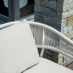 Viadurini in the Garden Garten Lounge Set-Outdoor-Wohnzimmer mit Kissen und abgerundeten Armlehnen - Zenith