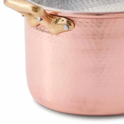 Viadurini Kitchen Kochgeschirr-Ovale handverzinnte Kupferkasserolle für Backofen und Deckel 27x20 cm - Mariag