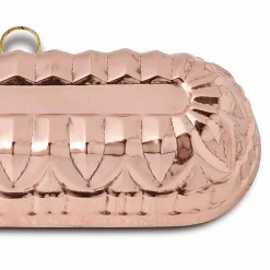 Viadurini Kitchen Küchenzubehör-Ovale Pflaumenkuchenform in Hand verzinntes Kupfer 30x11 - Gianclaudio