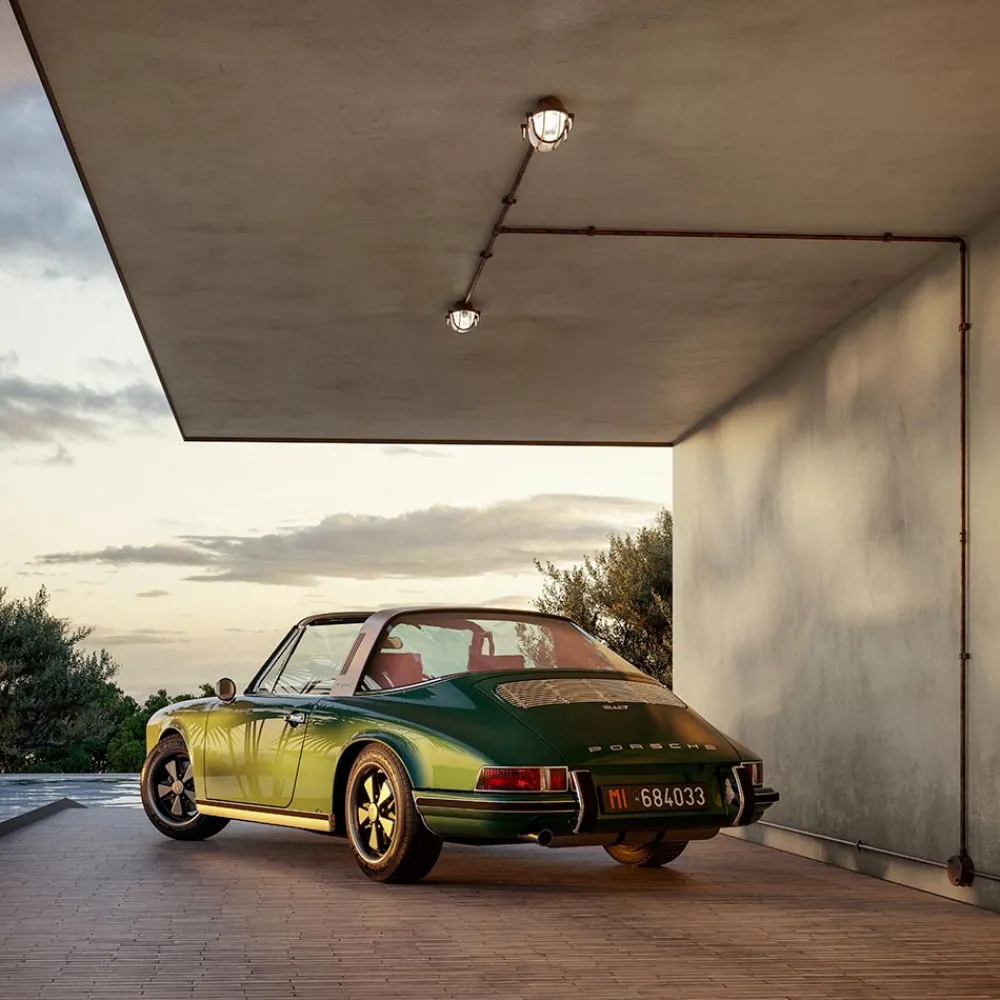 Viadurini Lighting Wandleuchte Industrial-Ovale Wandleuchte mit Messingkäfig, hergestellt in Italien – Boot