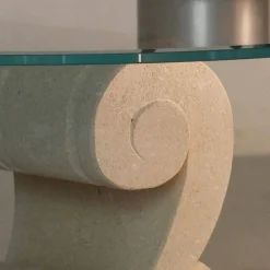 Viadurini Living Couchtische Aus Stein-Ovaler Couchtisch aus Stein und Kristall in modernem Design Aracne-S