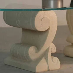 Viadurini Living Couchtische Aus Stein-Ovaler Couchtisch aus Stein und Kristall in modernem Design Aracne-S