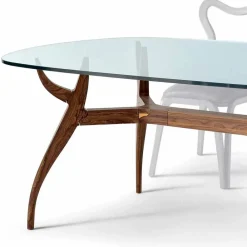 Viadurini Living Esstisch Oval|Esstische-Ovaler Esstisch aus glänzendem Mahagoni, Design, 197x109 cm, Fraco