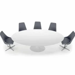 Viadurini Living Esstisch Oval|Esstische-Ovaler Esstisch aus Laminat und Aluminium, hergestellt in Italien, Precious - Dollars