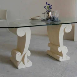 Viadurini Living Esstische Nach Mass|Esstisch Oval-Ovaler Esstisch aus Stein und Kristall im klassischen Design Aracne