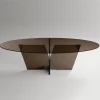 Viadurini Living Esstische Nach Mass|Esstisch Oval-Ovaler Esstisch mit Glasplatte und Untergestell Made in Italy - Tiseo