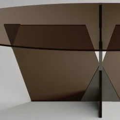 Viadurini Living Esstische Nach Mass|Esstisch Oval-Ovaler Esstisch mit Glasplatte und Untergestell Made in Italy - Tiseo