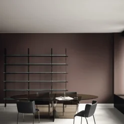 Viadurini Living Esstische Nach Mass|Esstisch Oval-Ovaler Esstisch mit Glasplatte und Untergestell Made in Italy - Tiseo