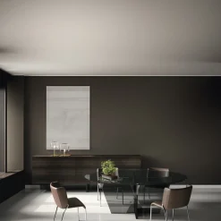 Viadurini Living Esstische Nach Mass|Esstisch Oval-Ovaler Esstisch mit Glasplatte und Untergestell Made in Italy - Tiseo