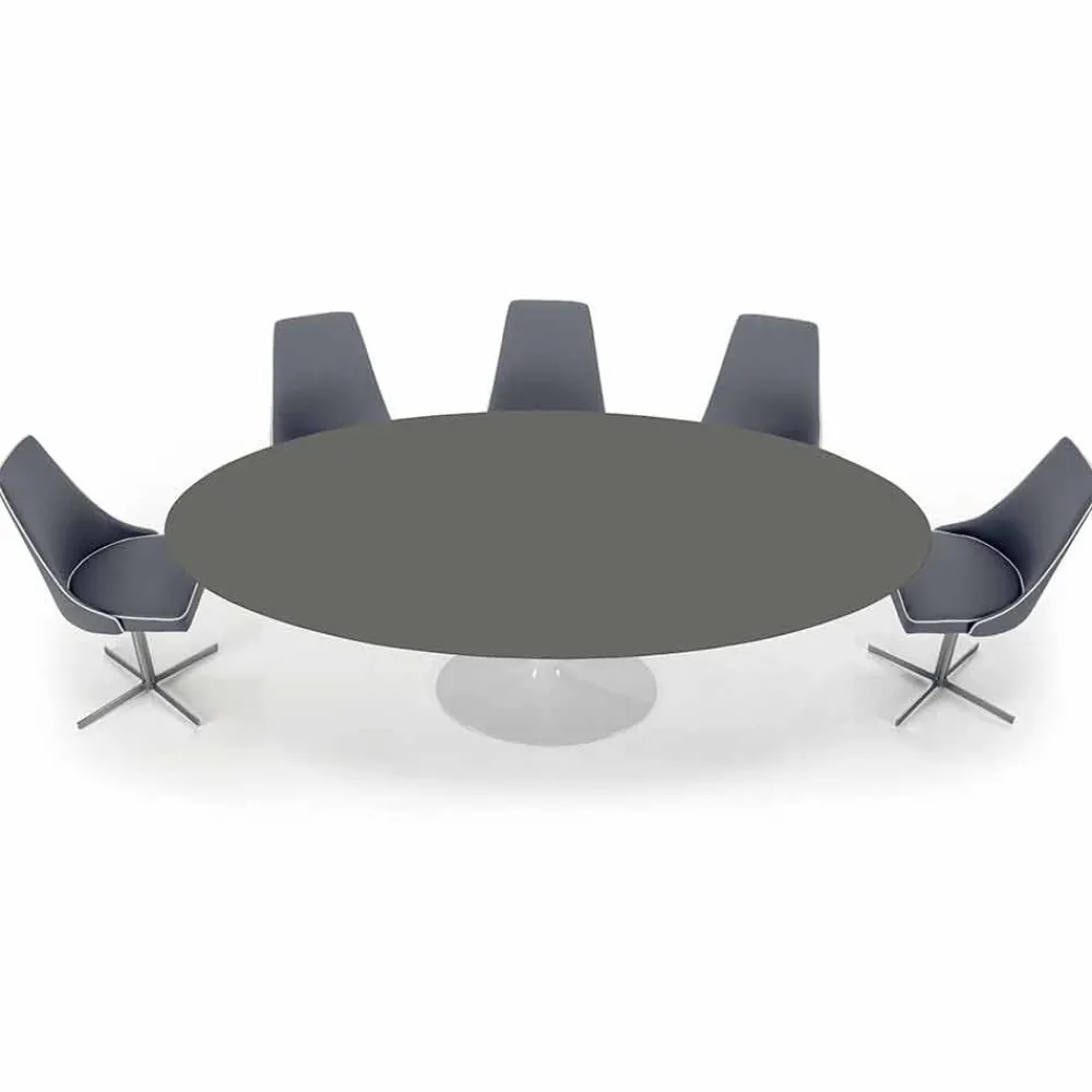 Viadurini Living Esstisch Oval|Esstische-Ovaler Esstisch mit luxuriöser, in Italien hergestellter Fenix-Platte – Dollars