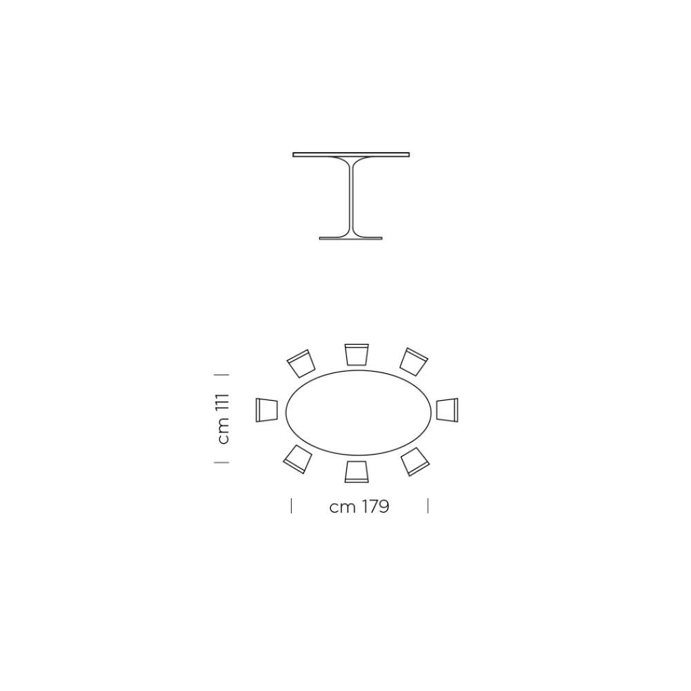 Viadurini Living Esstisch Oval|Esstische-Ovaler Esstisch mit luxuriöser, in Italien hergestellter Fenix-Platte – Dollars