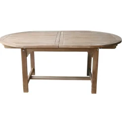 Viadurini in the Garden Gartentische Aus Teakholz-Ovaler Gartentisch ausziehbar auf 240 cm aus Teakholz - Ivy