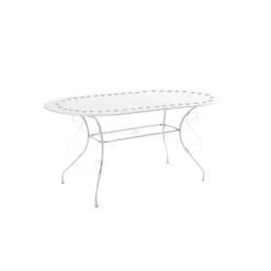 Viadurini in the Garden Gartentische Aus Aluminium-Ovaler Gartentisch ganz aus Metall - Archiv