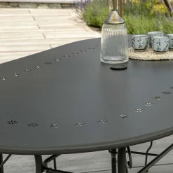 Viadurini in the Garden Gartentische Aus Aluminium-Ovaler Gartentisch ganz aus Metall - Archiv