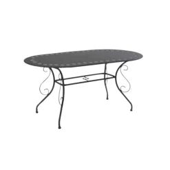 Viadurini in the Garden Gartentische Aus Aluminium-Ovaler Gartentisch ganz aus Metall - Archiv