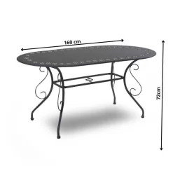 Viadurini in the Garden Gartentische Aus Aluminium-Ovaler Gartentisch ganz aus Metall - Archiv