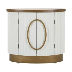 Viadurini Living Anrichte|Konsolentisch Flur-Ovaler Holzschrank mit Oberseite und abgerundeten Einsätzen mit 2 Türen - Rachel