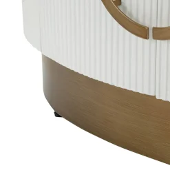 Viadurini Living Anrichte|Konsolentisch Flur-Ovaler Holzschrank mit Oberseite und abgerundeten Einsätzen mit 2 Türen - Rachel