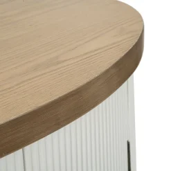 Viadurini Living Anrichte|Konsolentisch Flur-Ovaler Holzschrank mit Oberseite und abgerundeten Einsätzen mit 2 Türen - Rachel