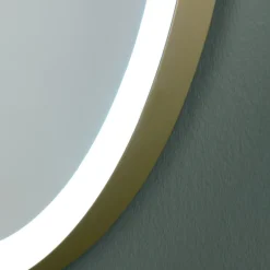 Viadurini Bathroom Badspiegel-Ovaler Spiegel mit Metallrahmen und Lichtern, hergestellt in Italien – Mozart