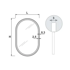Viadurini Bathroom Badspiegel-Ovaler Spiegel mit Metallrahmen und Lichtern, hergestellt in Italien – Mozart