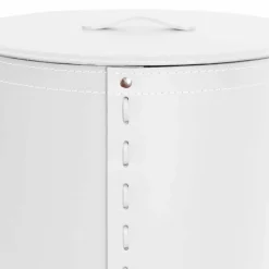 Limac Design Wäschekörbe-Ovaler Wäschekorb aus regeneriertem Riky-Leder, hergestellt in Italien