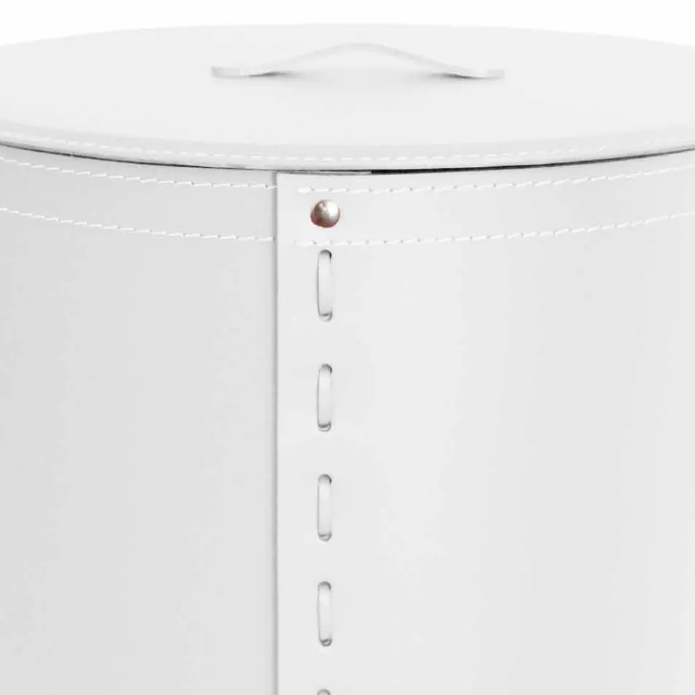 Limac Design Wäschekörbe-Ovaler Wäschekorb aus regeneriertem Riky-Leder, hergestellt in Italien