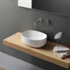 Viadurini Bathroom Keramikwaschbecken-Ovales Arbeitsplattenwaschbecken mit modernem Design aus weißer Keramik - Ventori2