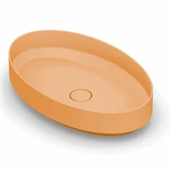 Viadurini Bathroom Keramikwaschbecken-Ovales Aufsatzspülbecken aus Keramik, hergestellt in Italien, Yoel