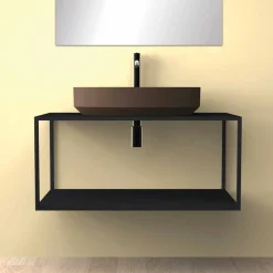 Viadurini Bathroom Keramikwaschbecken-Ovales Aufsatzspülbecken aus Keramik, hergestellt in Italien, Yoel