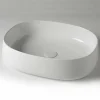 Viadurini Bathroom Keramikwaschbecken-Ovales Aufsatzwaschbecken aus Keramik L 50 cm Made in Italy - Cordino