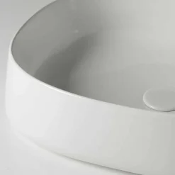 Viadurini Bathroom Keramikwaschbecken-Ovales Aufsatzwaschbecken aus Keramik L 50 cm Made in Italy - Cordino