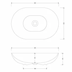 Viadurini Bathroom Keramikwaschbecken-Ovales Aufsatzwaschbecken aus farbiger Keramik Made in Italy - Chain