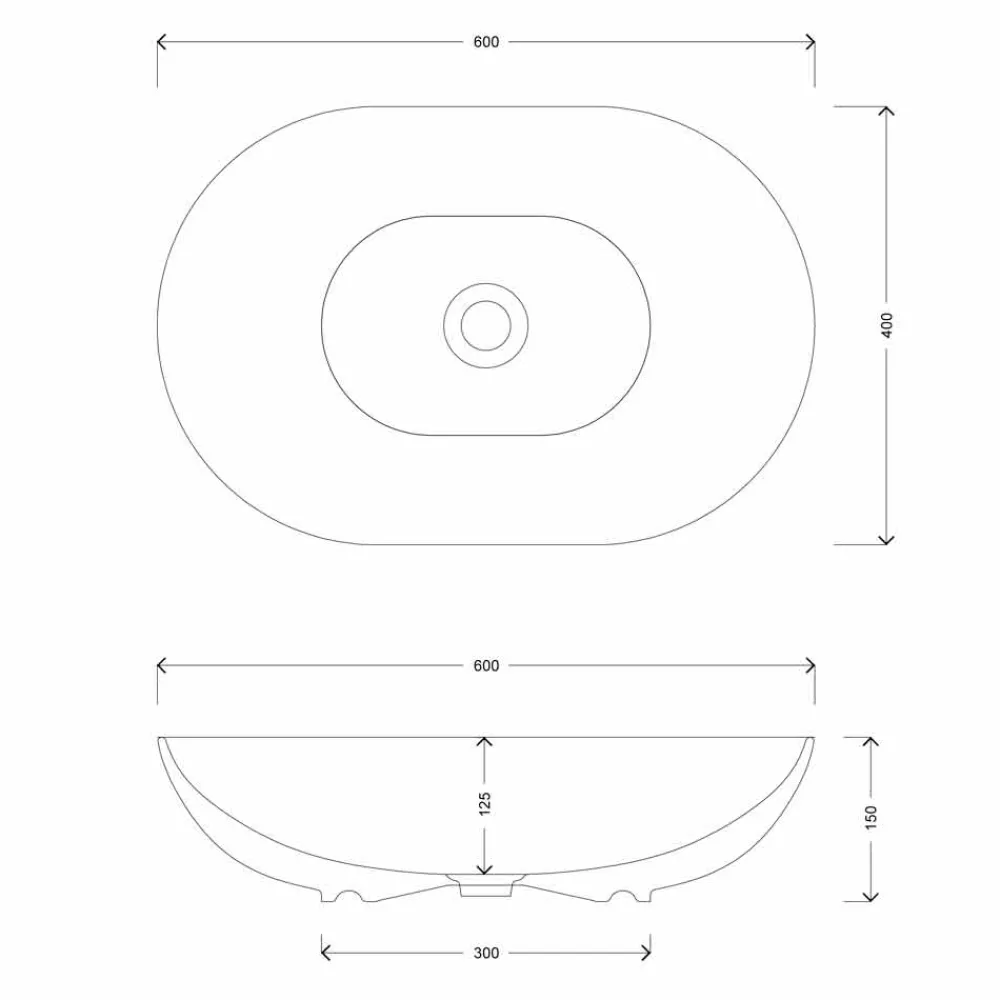 Viadurini Bathroom Keramikwaschbecken-Ovales Aufsatzwaschbecken aus farbiger Keramik Made in Italy - Chain