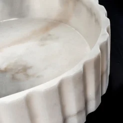 Viadurini Bathroom Steinwaschbecken-Ovales Aufsatzwaschbecken für das Badezimmer aus weißem Marmor – Cunzit