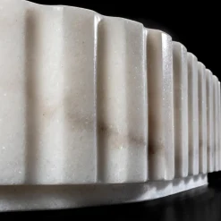 Viadurini Bathroom Steinwaschbecken-Ovales Aufsatzwaschbecken für das Badezimmer aus weißem Marmor – Cunzit