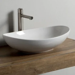 Viadurini Bathroom Farbige Waschbecken|Keramikwaschbecken-Ovales Aufsatzwaschbecken aus Keramik L 60 cm Made in Italy - Jumper