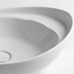 Viadurini Bathroom Keramikwaschbecken-Ovales Aufsatzwaschbecken aus Keramik Made in Italy - Mammut