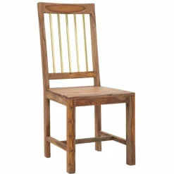 Viadurini Living Moderne Stühle-Paar 2 Design-Küchenstühle komplett aus Holz - Sandy