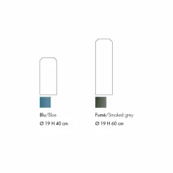 Viadurini Living Deko Vasen-Paar dekorative Vasen aus blauem und rauchfarbenem Glas, modernes Design - Adriano