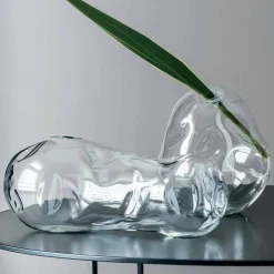 Viadurini Living Deko Vasen-Paar dekorative Vasen aus transparentem mundgeblasenem Glas, Made in Italy - Pedro