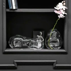 Viadurini Living Deko Vasen-Paar dekorative Vasen aus transparentem mundgeblasenem Glas, Made in Italy - Pedro