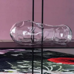 Viadurini Living Deko Vasen-Paar dekorative Vasen aus transparentem mundgeblasenem Glas, Made in Italy - Pedro