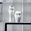 Viadurini Living Deko Artikel Und Wohnaccessoires-Paar gesichtsförmige Keramikornamente, Made in Italy - Visage