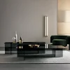 Viadurini Living Moderne Couchtische-Paar moderne Couchtische aus Rauchglas Made in Italy - Sestola